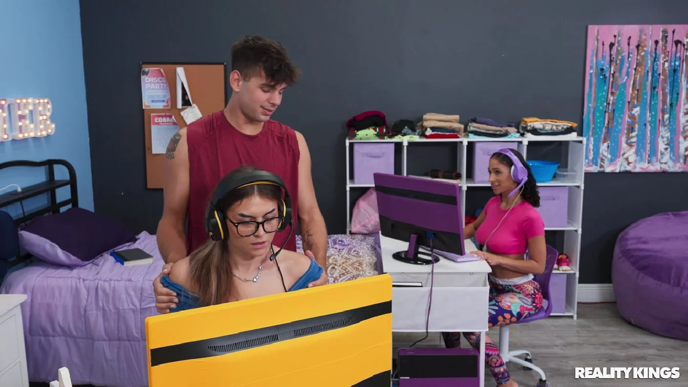 Lina Love Gamer Grabs Some Dorm Dick XXX